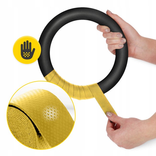 Гімнастичні кільця 4FIZJO з ABS пластику, регульовані Black/Yellow (P-5905973406109)