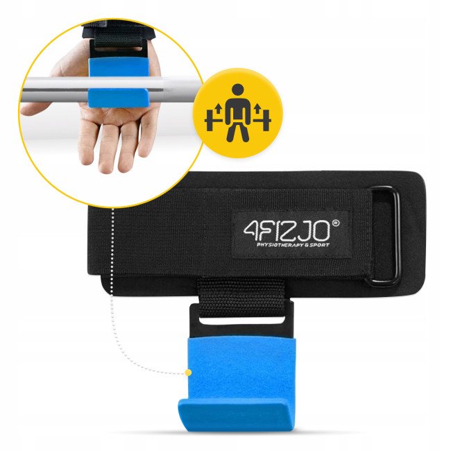 Гачки для перекладини та тяги 4FIZJO Hooks Black/Blue (P-5907739314772)