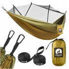 Гамак туристичний Mountain Goat 270 x 140 см з москітною сіткою, одномісний, підвісний Olive (P-5905973403153)