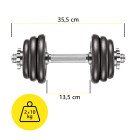 Гантелі металеві Cornix 2 x 10 кг набірні, в кейсі XR-0441 Black