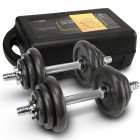 Гантелі металеві Cornix 2 x 10 кг набірні, в кейсі XR-0441 Black