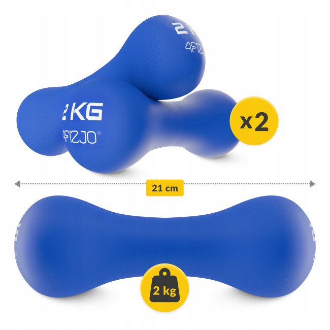 Гантелі вінілові 4FIZJO 8-shape 2 x 2 кг (P-5907739312020)