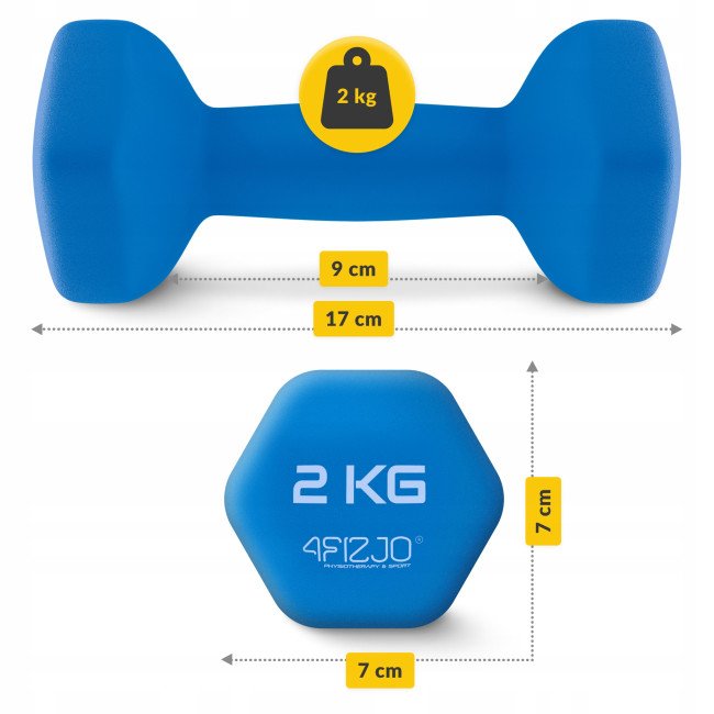 Гантелі вінілові 4FIZJO Classic 2 x 2 кг (P-5907739311979)