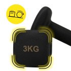 Гантелі вінілові Cornix Square 2 x 3 кг XR-0408 Black