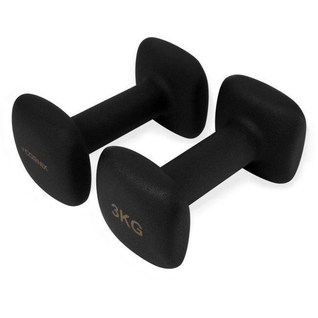 Гантелі вінілові Cornix Square 2 x 3 кг XR-0408 Black