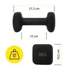 Гантелі вінілові Cornix Square 2 x 5 кг XR-0410 Black