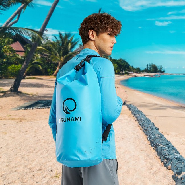 Гермомішок TSUNAMI Dry Pack 30 л водозахисний Sky Blue (P-5907739313270)