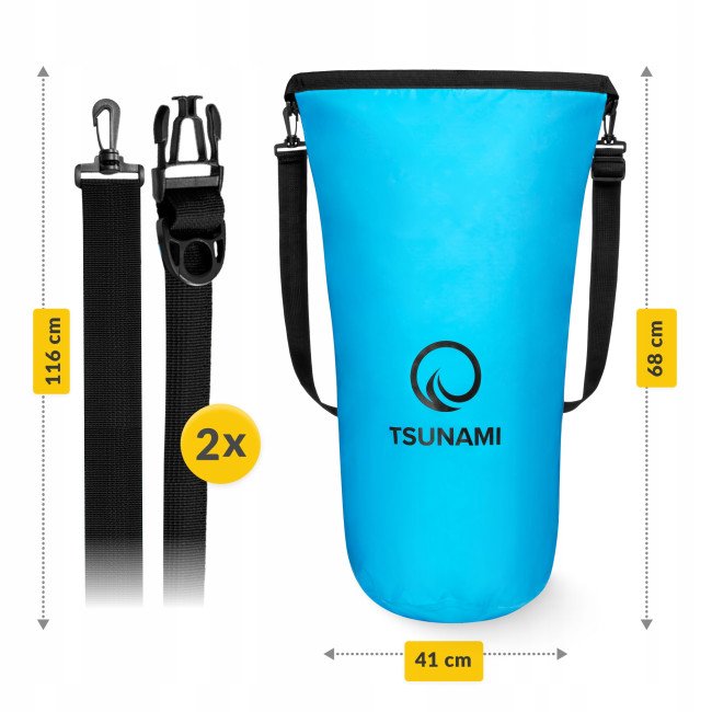 Гермомішок TSUNAMI Dry Pack 30 л водозахисний Sky Blue (P-5907739313270)