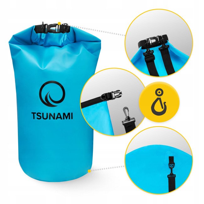 Гермомішок TSUNAMI Dry Pack 30 л водозахисний Sky Blue (P-5907739313270)