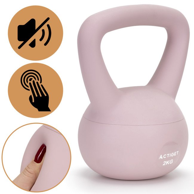 Гиря м'яка Actiget 2 кг для фітнесу ACT0062 Pink