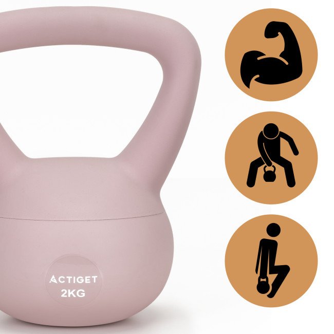 Гиря м'яка Actiget 2 кг для фітнесу ACT0062 Pink