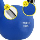 Гиря металева Cornix 12 кг з вініловим покриттям XR-0437 Blue/Black