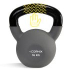 Гиря металева Cornix 16 кг з вініловим покриттям XR-0438 Grey/Black