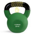 Гиря металева Cornix 20 кг з вініловим покриттям XR-0439 Green/Black