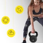 Гиря металева Cornix 24 кг з вініловим покриттям XR-0440 Black