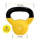 Гиря металева Cornix 4 кг з вініловим покриттям XR-0435 Yellow/Black