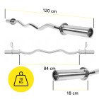 Гриф для штанги олімпійський W-подібний Cornix 120 см 50 мм XR-0420