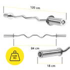 Гриф для штанги олімпійський Z-подібний Cornix 120 см 50 мм без підшипників XR-0421