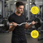 Гриф для штанги олімпійський Z-подібний Cornix 120 см 50 мм без підшипників XR-0421