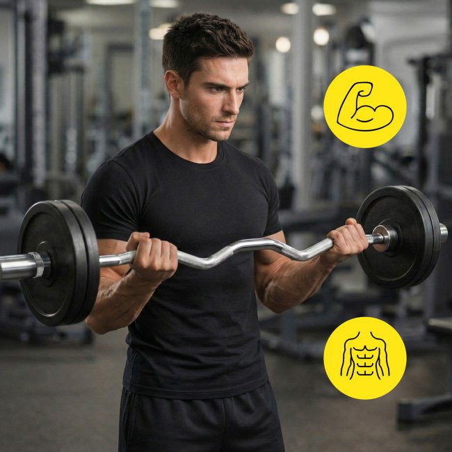 Гриф для штанги олімпійський Z-подібний Cornix 120 см 50 мм без підшипників XR-0421