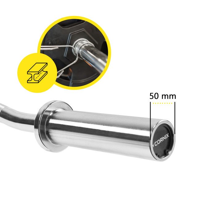 Гриф для штанги олімпійський Z-подібний Cornix 120 см 50 мм XR-0422