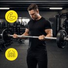 Гриф для штанги прямий олімпійський Cornix 220 см 50 мм без підшипників XR-0417