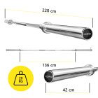 Гриф для штанги прямий олімпійський Cornix 220 см 50 мм XR-0418
