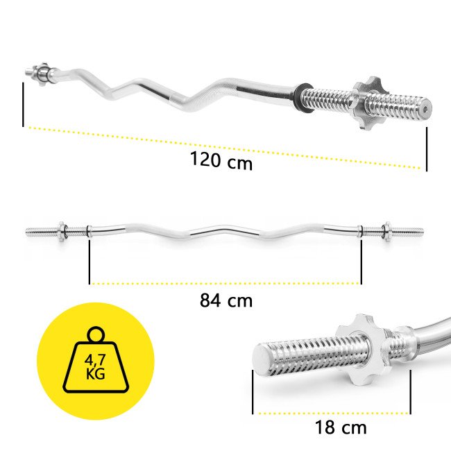 Гриф для штанги W-подібний Cornix 120 см 25 мм XR-0413