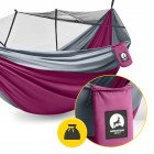 Гамак туристичний Mountain Goat 300 x 200 см з москітною сіткою, двомісний, підвісний Pink/Grey (P-5905973408080)