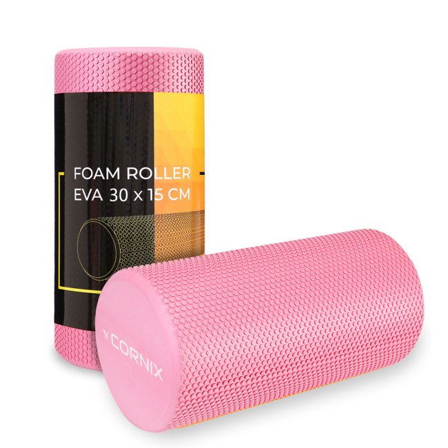 Масажний ролик Cornix EVA+ 30 x 15 см (валик, роллер) XR-0298 Pink