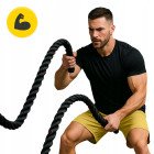 Канат тренувальний 4FIZJO Battle Rope 15 м для кросфіту Black (P-5907739312266)