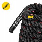 Канат тренувальний 4FIZJO Battle Rope 15 м для кросфіту Black (P-5907739312266)