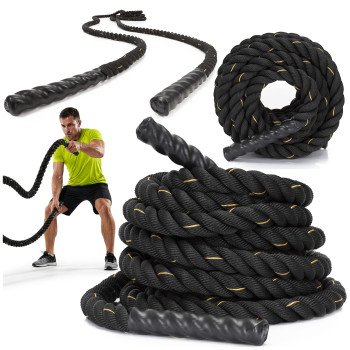 Канат тренувальний Actiget Battle Rope 9 м для кросфіту ACT0015 Black