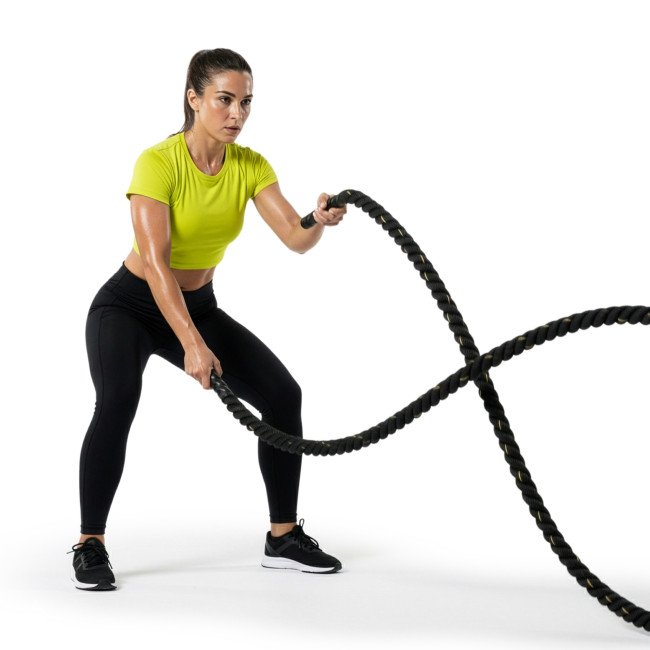 Канат тренувальний Actiget Battle Rope 9 м для кросфіту ACT0015 Black