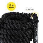 Канат тренувальний Cornix Battle Rope 12 м для кросфіту XR-0574 Black