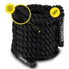 Канат тренувальний Cornix Battle Rope 15 м для кросфіту XR-0575 Black