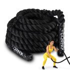 Канат тренувальний Cornix Battle Rope 9 м для кросфіту XR-0573 Black