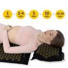 Килимок акупунктурний з подушкою 4FIZJO Eco Mat XL Аплікатор Кузнєцова Black/Gold (P-5907739313591)