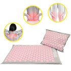 Килимок акупунктурний з подушкою Cornix Premium Mat Аплікатор Кузнєцова XR-0561 Grey/Pink