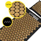 Килимок акупунктурний з подушкою Cornix Premium Mat Аплікатор Кузнєцова XR-0562 Black/Gold