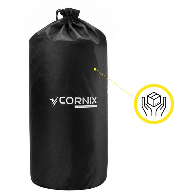 Килимок акупунктурний з валиком Cornix Classic Mat Аплікатор Кузнєцова XR-0494 Black/Gold