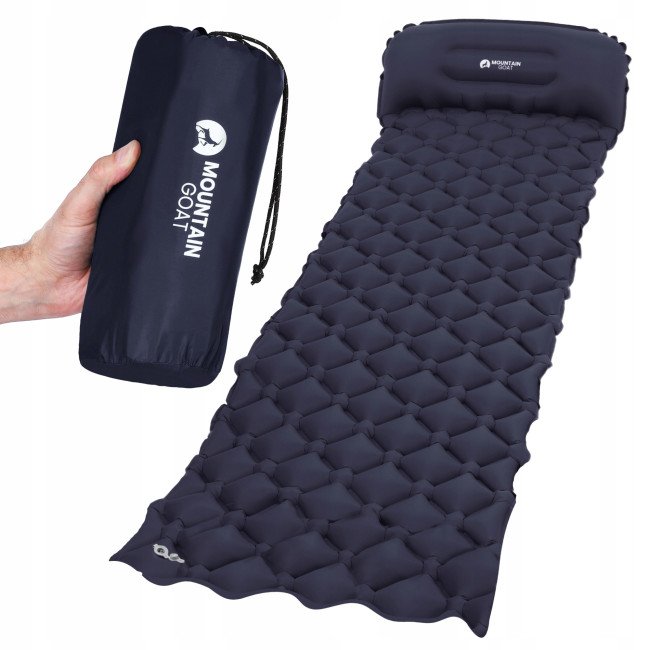 Килимок (каримат) надувний Mountain Goat 190 x 58 x 5 см Navy Blue (P-5905973400893)