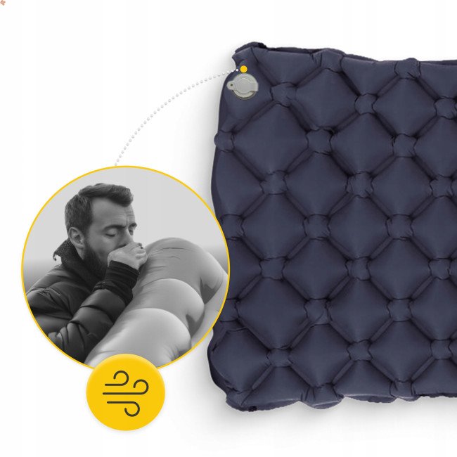 Килимок (каримат) надувний Mountain Goat 190 x 58 x 5 см Navy Blue (P-5905973400893)