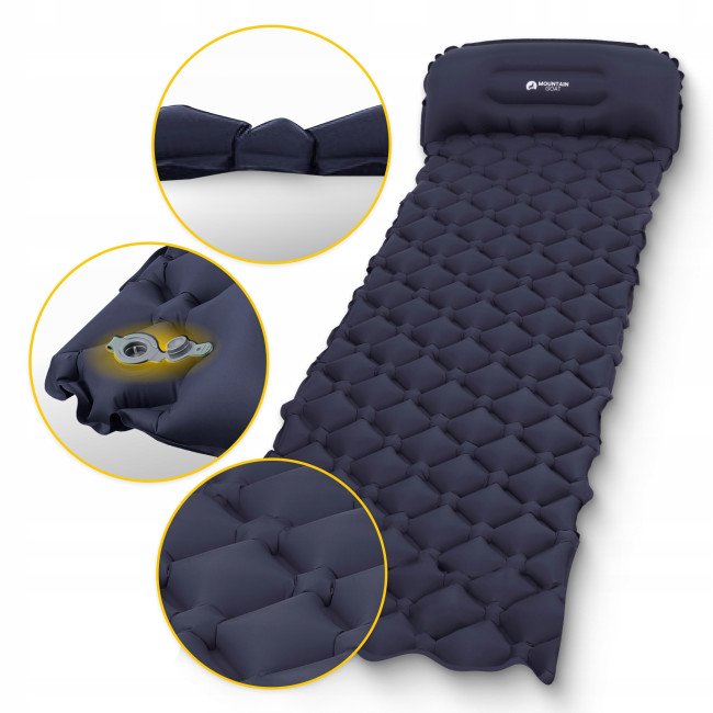 Килимок (каримат) надувний Mountain Goat 190 x 58 x 5 см Navy Blue (P-5905973400893)