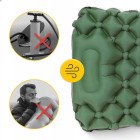 Килимок (каримат) надувний Mountain Goat 190 x 58 x 5 см з вбудованим насососм Navy Green (P-5905973400909)