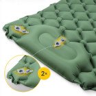 Килимок (каримат) надувний Mountain Goat 190 x 58 x 5 см з вбудованим насососм Navy Green (P-5905973400909)
