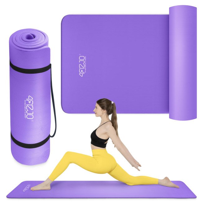 Килимок (мат) спортивний 4FIZJO NBR 180 x 60 x 1 см для йоги та фітнесу Violet (P-5907222931530)