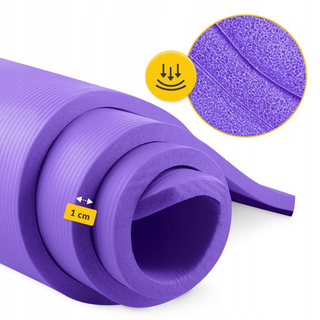 Килимок (мат) спортивний 4FIZJO NBR 180 x 60 x 1 см для йоги та фітнесу Violet (P-5907222931530)