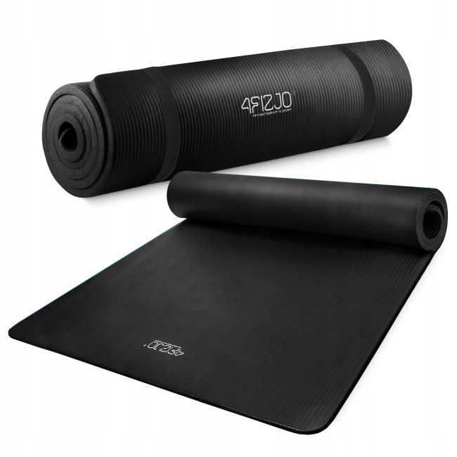 Килимок (мат) спортивний 4FIZJO NBR 190 x 100 x 1.5 см для йоги та фітнесу Black (P-5905973407120)
