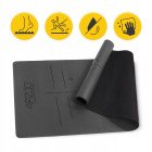 Килимок (мат) спортивний 4FIZJO PU 183 x 61 x 0.4 см для йоги та фітнесу Black (P-5907739319531)